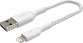 Belkin BoostCharge Braided USB-A to Lightning 0.15m weiß