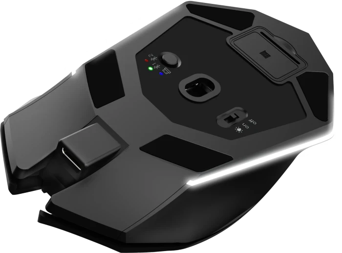 Trust Gaming GXT 122 Felox+ Dual Wireless Illuminated Gaming Mouse schwarz, USB/Bluetooth