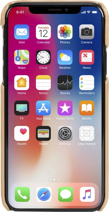 Krusell Sunne 2 Card Cover für Apple iPhone XS Max hellbraun