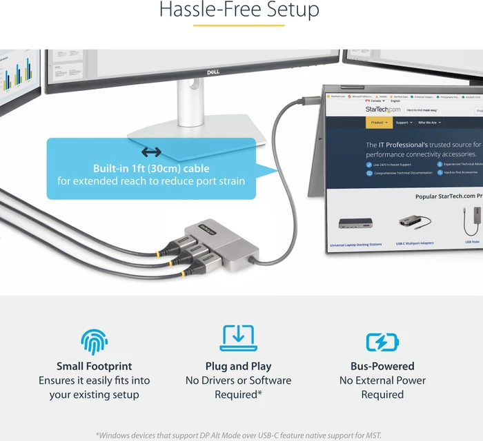 StarTech USB-C auf 3x DisplayPort-Adapter