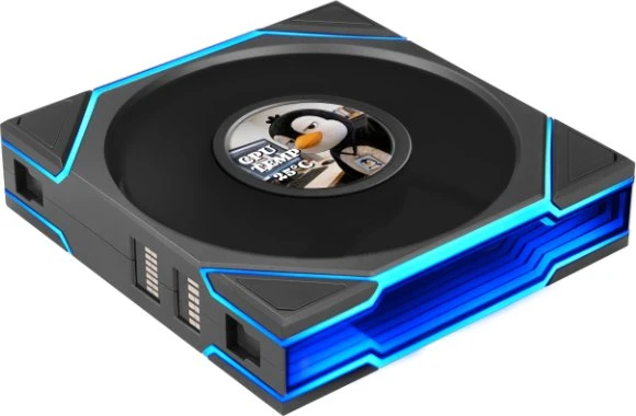 Lian Li Uni Fan TL LCD FLEX ARGB Reverse, schwarz, LED-Steuerung, Fernbedienung, 120mm, 3er-Pack