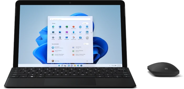 Microsoft Surface Go 3, Mattschwarz, Pentium Gold 6500Y, 8GB RAM, 128GB