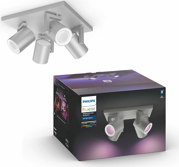 Philips Hue White and Color Ambiance Argenta Spot 4-flammig grau