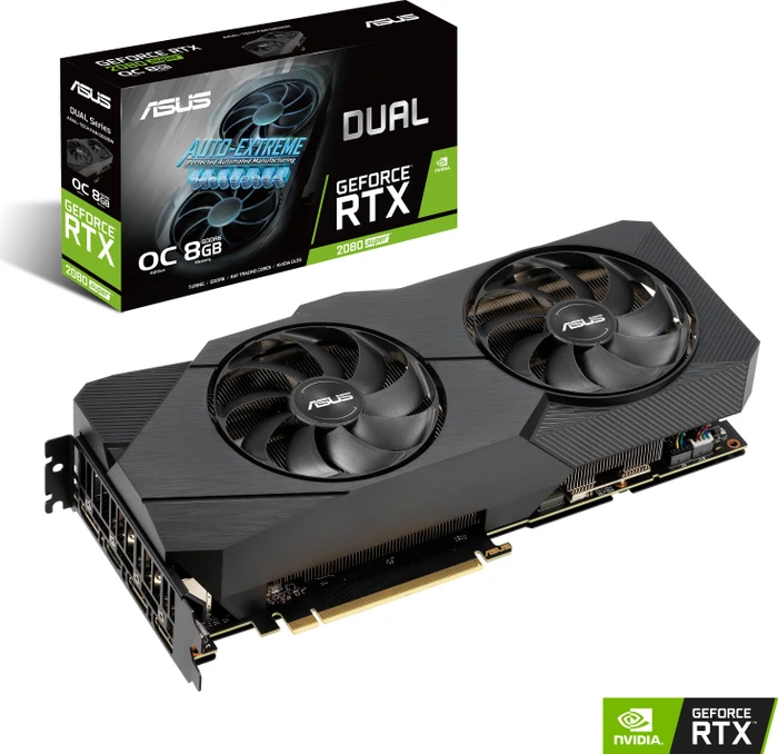 ASUS Dual GeForce RTX 2080 SUPER OC EVO V2, DUAL-RTX2080S-O8G-EVO-V2, 8GB GDDR6, HDMI, 3x DP