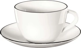 ASA Selection à table ligne noire Kaffeetasse mit Untertasse, 2-tlg.