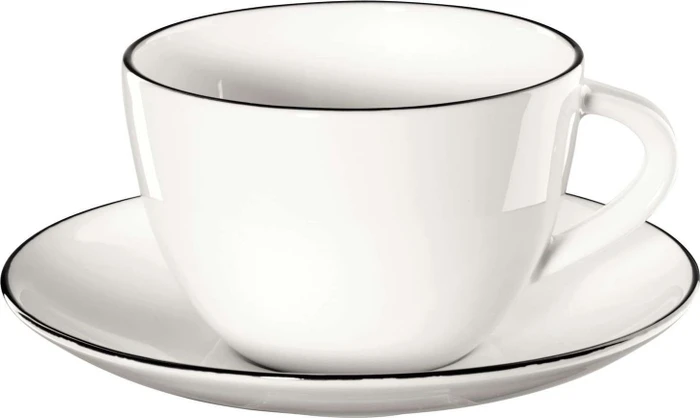 ASA Selection à table ligne noire Kaffeetasse mit Untertasse, 2-tlg.
