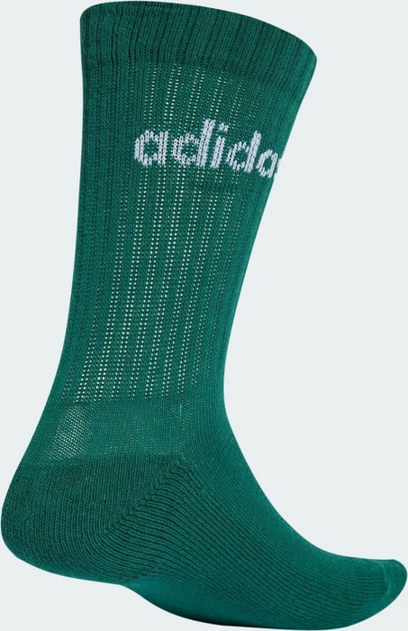 adidas Linear Crew Cushioned Socken collegiate green/white, 3 Paare