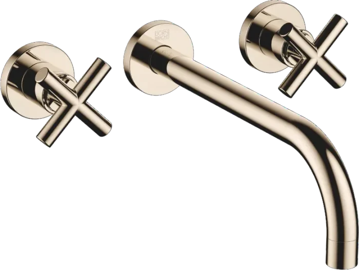 Dornbracht Tara Wandbatterie 240 ohne Ablaufgarnitur champagne