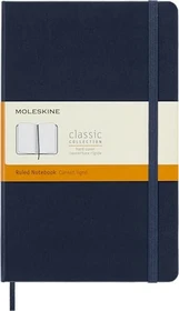 Moleskine Klassik Notizbuch, 130x210mm, liniert, fester Einband Large, saphirblau, 240 Blatt