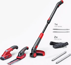 PowerG N0E-10ET-10.8/J0L-ET-10.8 3in1 Akku-Gras-/Strauchschere inkl. Akku 1.3Ah