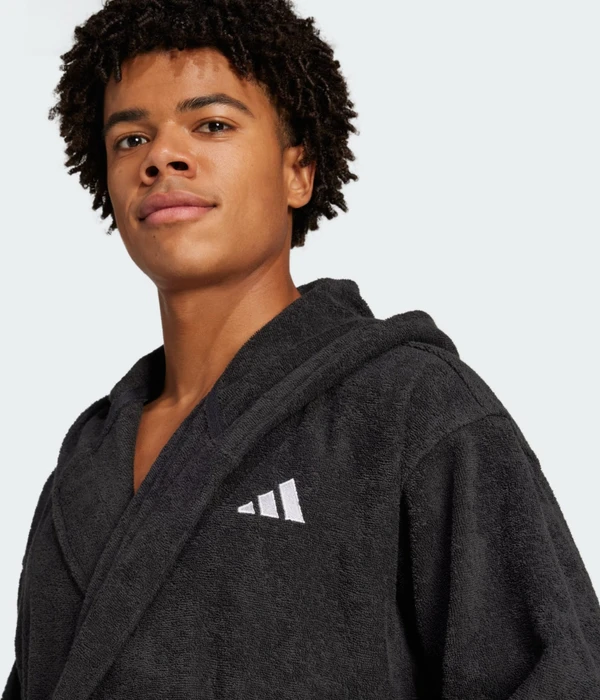 adidas Hooded Bademantel schwarz