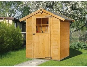 Weka 317 152x148cm Gerätehaus eiche hell lasiert