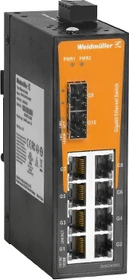 Weidmüller EL-Series Industrial Railmount Gigabit Switch, 8x RJ-45, 2x SFP (IE-SW-EL10-8GT-2GESFP / 2682240000)