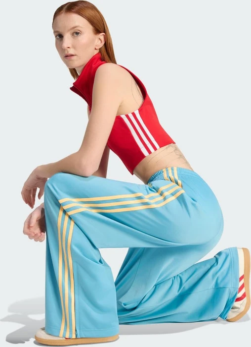 adidas Firebird Trainingshose lang preloved blue/ice tangerine (Damen)