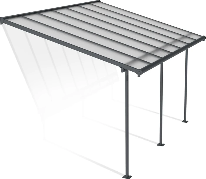 Palram Canopia Sierra Terrassenüberdachung 434x299cm grau