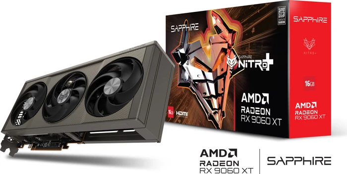Sapphire Nitro+ Radeon RX 9060 XT, 16GB GDDR6, 2x HDMI, DP, lite retail