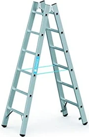 Zarges Coni B Alu 2-tlg. Stehleiter, 2x 6 Stufen