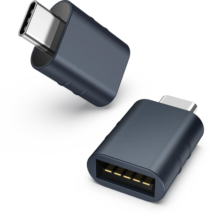 Syntech USB-Adapter, USB 3.0, 5Gb/s, USB-A 3.0 [Buchse] auf USB-C 3.0 [Stecker], Midnight, 2er-Pack