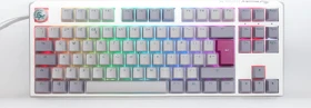 Ducky One 3, Mist Grey, TKL, PBT, LEDs RGB, MX RGB ERGO CLEAR, USB, UK