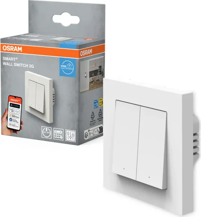 Osram SMART+ Wandschalter Matter 2-Kanal, weiß