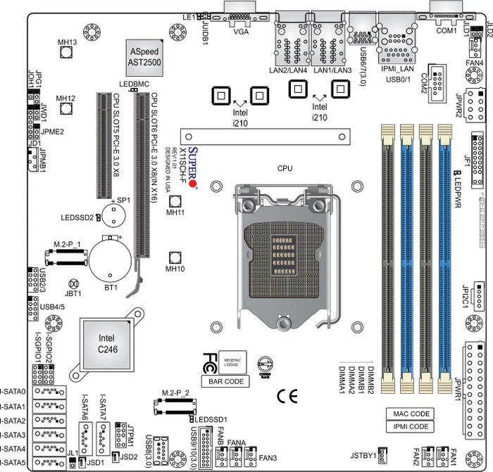 Supermicro X11SCH-F, retail (Intel 1151 v2)
