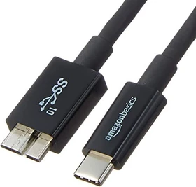AmazonBasics USB Adapterkabel, USB 3.1, 10Gb/s, USB-C 3.1 [Stecker] auf USB 3.1 Micro-B [Stecker], Adapterkabel, 0.9m (B01GGKYIHS / L6LUC007-CS-R)