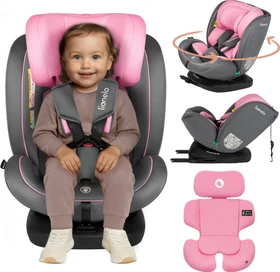 Lionelo Bastiaan i-Size pink baby