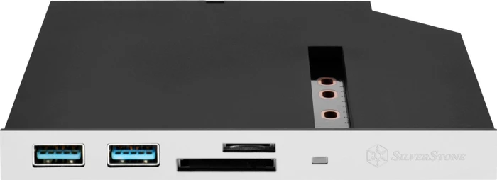 SilverStone ODD-Adapter, für 12.7mm Einschub, 2x USB-A 3.0