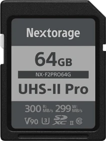 Nextorage NX-F2PRO R300/W299 64GB, UHS-II U3, Class 10