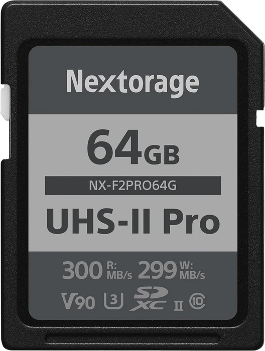 Nextorage NX-F2PRO R300/W299 64GB, UHS-II U3, Class 10