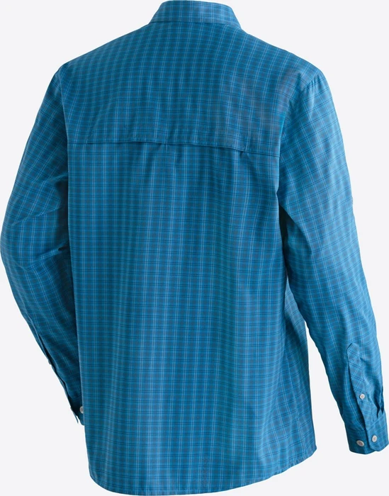 Maier Sports Mats Hemd langarm blue check (Herren)