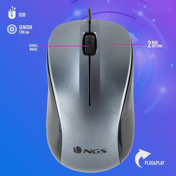 NGS Crew Gray, USB