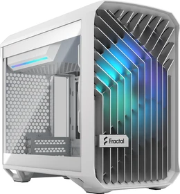 Fractal Design Torrent Nano White RGB TG Clear Tint, Glasfenster, Mini-ITX