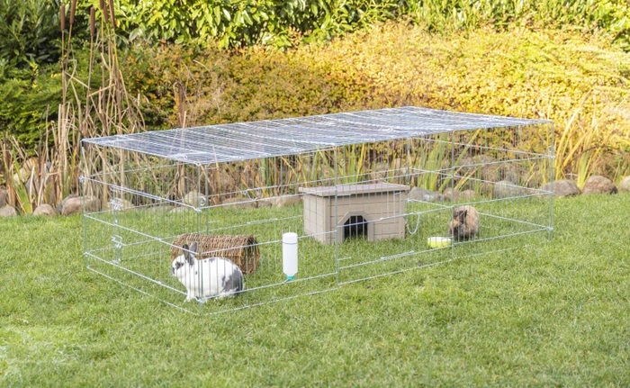 Trixie Freilaufgehege für Kleintiere, groß, silber