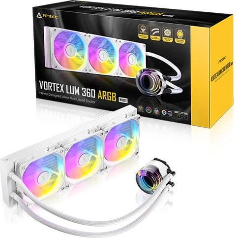 Antec Vortex Lum 360 White ARGB, weiß
