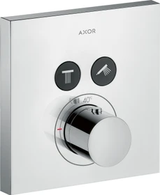 Hansgrohe Axor ShowerSelect eckig Thermostat mit 2 Ventilen chrom