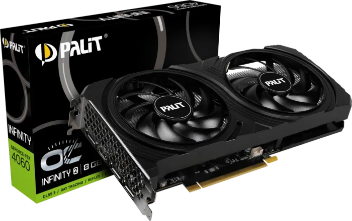 Palit GeForce RTX 4060 Infinity 2 OC, 8GB GDDR6, HDMI, 3x DP