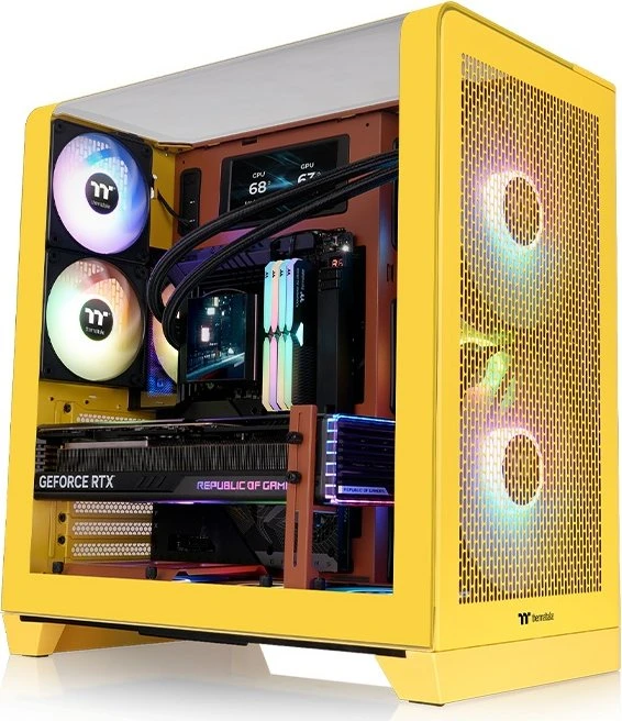 Thermaltake View 390 Air Butter Caramel, gelb, Glasfenster