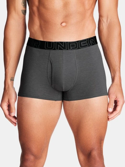 Under Armour Performance Cotton Boxerjock 3er Boxer Briefs castlerock full heather/red (Herren)