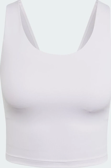 adidas All Me Medium-Support Long Line Bra Tanktop Sport-BH silver dawn (Damen)