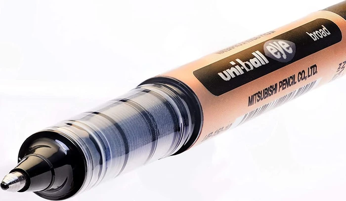 Uni-Ball Eye Broad UB-150-10 Tintenroller (Mine) schwarz/gold, 12er-Pack