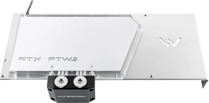 Watercool Heatkiller V eBC GPU Active Backplate RTX 3080/3090 EVGA FTW3, Nickel Silver, ARGB