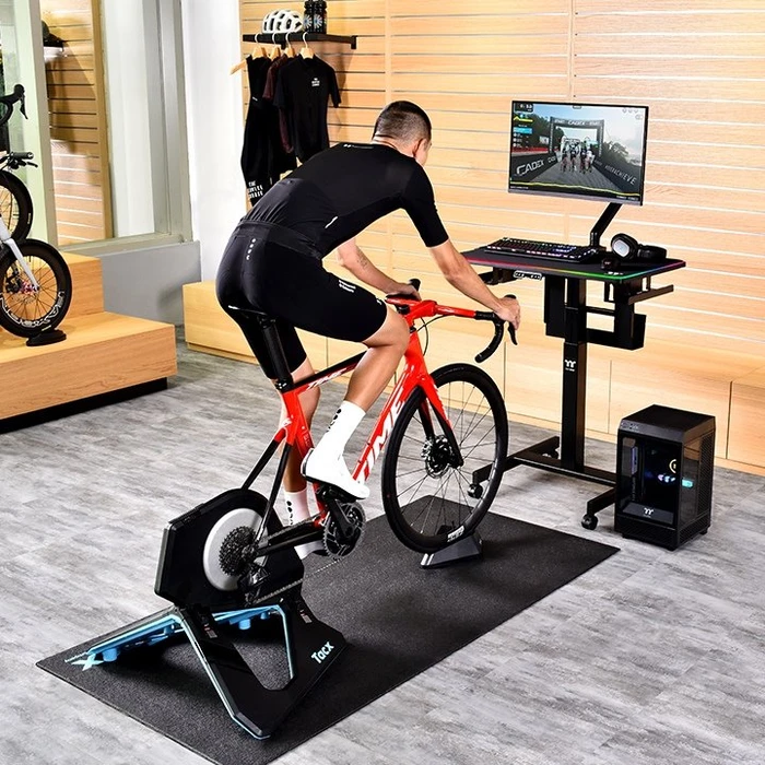 Thermaltake Cycledesk 100 elektrisch höhenverstellbarer Sitz-Steh-Schreibtisch 80x50cm schwarz/schwarz