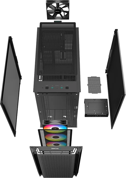 DeepCool CG560, schwarz, Glasfenster