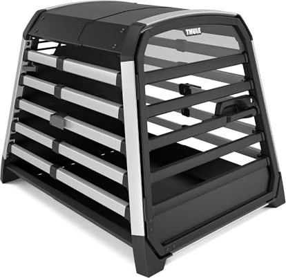 Thule Allax L kompakt, Hundebox fürs Auto, schwarz/grau