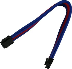 Nanoxia 6-Pin PCIe Verlängerung 30cm, single blau/rot (NX6PV3EBR)