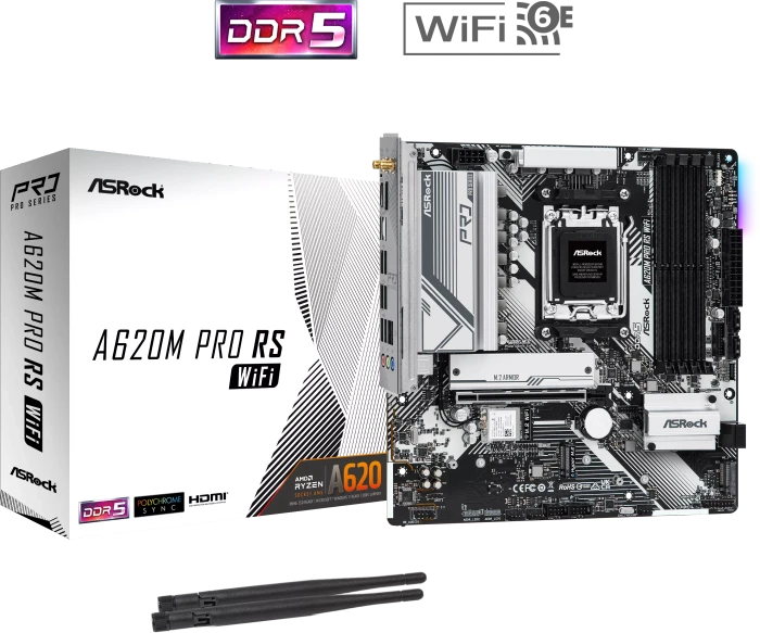 ASRock A620M Pro RS WiFi (AMD AM5)
