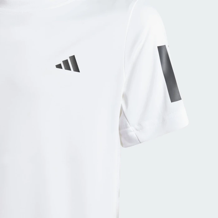 adidas Club Tennis 3-Streifen Funktionsshirt kurzarm weiß (Junior)