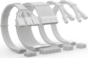 AsiaHorse 12VHPWR Cable Extension Kit, 16AWG, weiß, 30cm