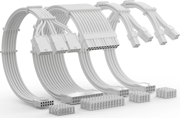 AsiaHorse 12VHPWR Cable Extension Kit, 16AWG, weiß, 30cm